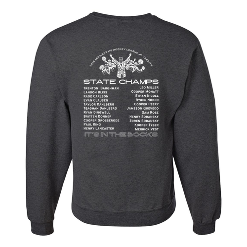 Jerzees 8 Oz. 50/50 Nublend Fleece Crew -- Black Heather