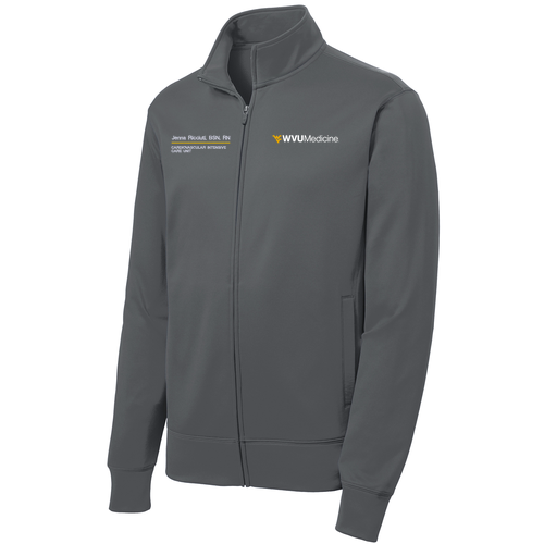 Embroidered Sport-Tek Sport-Wick Fleece Full-Zip Jacket -- Dark Smoke Grey