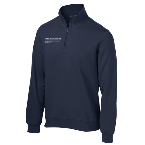 Sport Tek Quarter Zip Sweatshirt -- True Navy