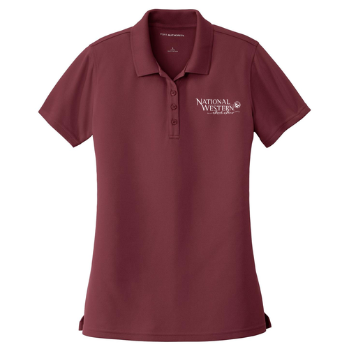 Port Authority Ladies Dry Zone UV Micro Mesh Polo -- Burgundy