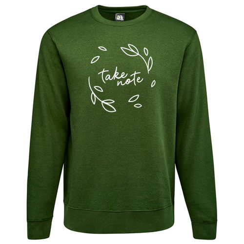 J. America BTB Fleece Crew -- Forest Green
