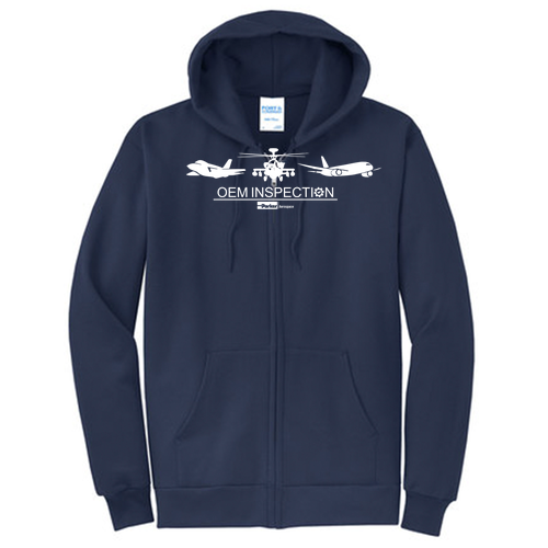 Port and Company Classic Full Zip Hooded Sweatshirt -- Navy