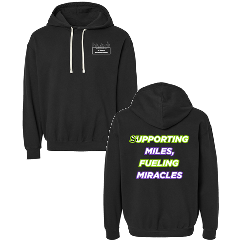 Supporter Comfort Colors Lightweight Adult Ringspun Hooded Sweatshirt -- Black