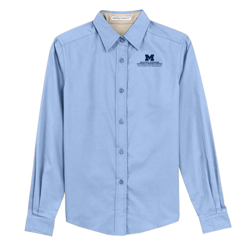 Ladies Port Authority Easy Care Long Sleeve Shirt -- Light Blue / Light Stone, $34