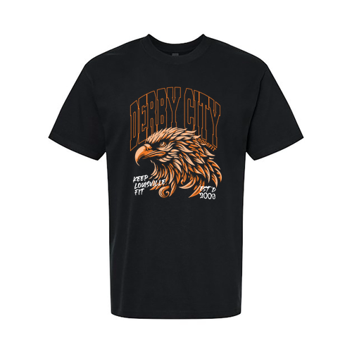 Derby City Eagle Maxweight Tee -- Pitch Black