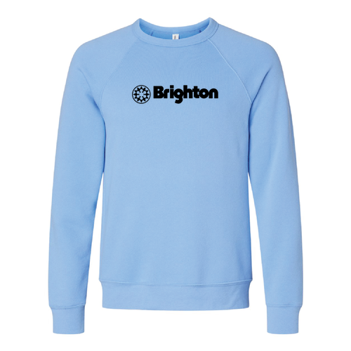 Brighton Logo 1 black Ink -- Crewneck Sweatshirt Carolina Blue