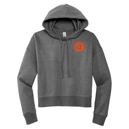 Ladies District Soft V.I.T. Fleece Hoodie -- Heathered Charcoal