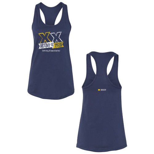 Ladies Jersey Racerback Tank -- Navy