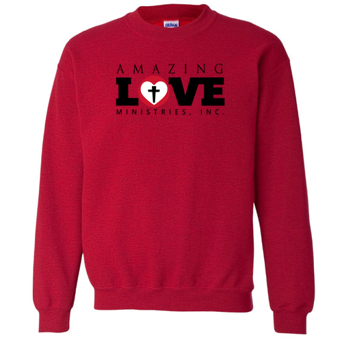 Gildan Heavy Blend Crew Neck Sweatshirt -- Antique Cherry Red