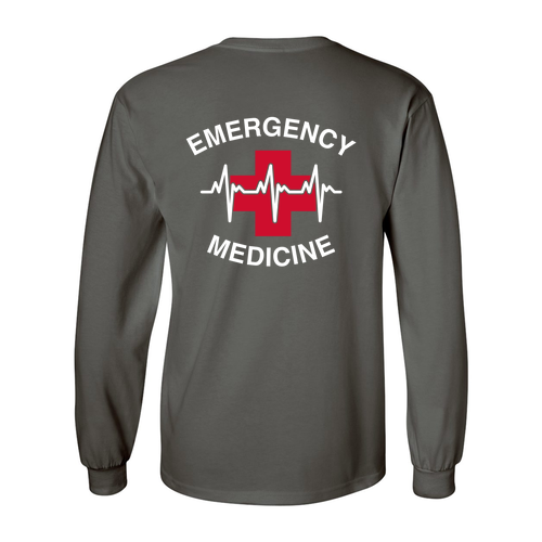 Gildan Heavy Cotton Longsleeve Basic T-Shirt -- Charcoal