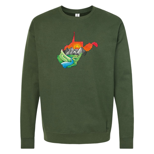 Tultex Fleece Crewneck Sweatshirt -- Military Green