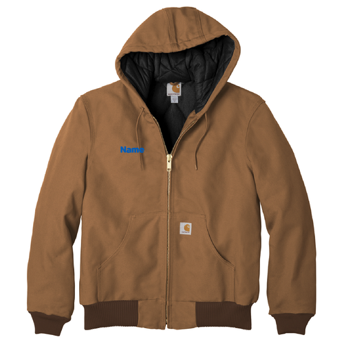 [HIDE] Unisex Carhartt Quilted-Flannel-Lined Duck Active Jacket -- Carhartt Brown