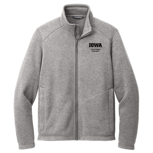 Port Authority Arc Sweater Fleece Jacket -- Deep Smoke Heather