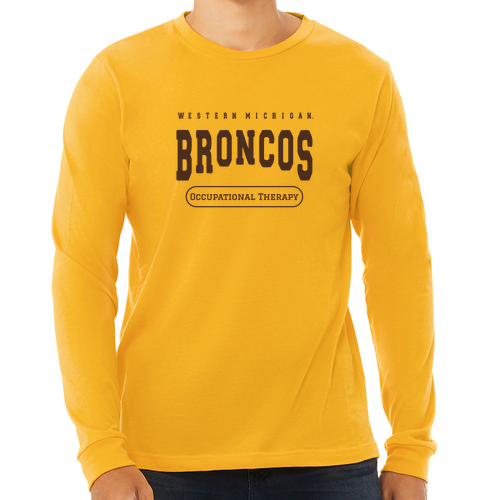 WMU Broncos Occupational Therapy Bella Canvas Unisex Jersey Longsleeve Tee -- Gold