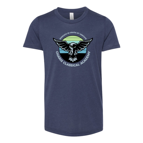 Charis Academy Youth Bella Canvas Tshirt -- Navy TriBlend