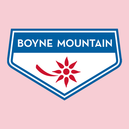 Boyne Mountain Logo 2 Full Color -- Short Sleeve Light Pink