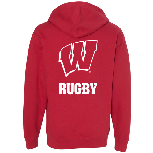 Independent Trading Midweight Hooded Sweatshirt -- Badge Red