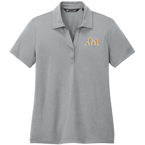 Travismathew Ladies Coto Performance Polo -- Quiet Shade Grey Heather