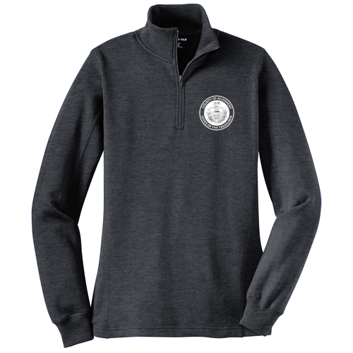 Sport Tek Ladies Quarter Zip Sweatshirt -- Graphite Heather