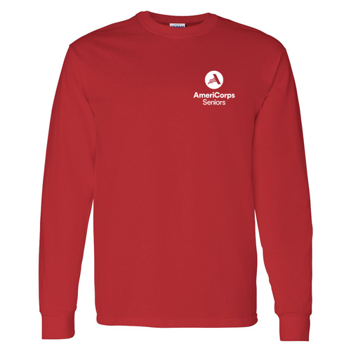 Gildan Heavy Cotton Longsleeve Basic T-Shirt -- Red