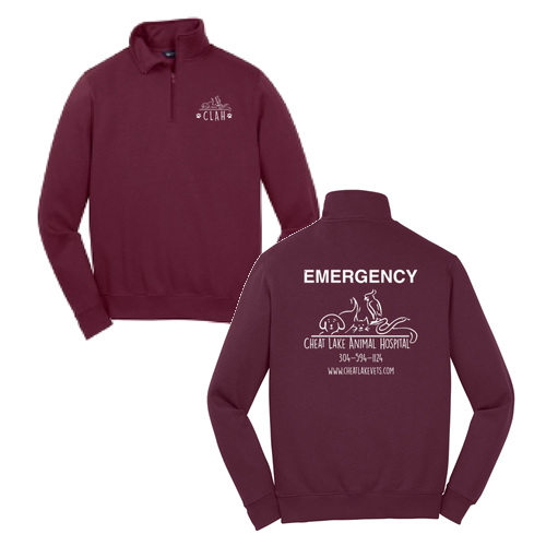 Sport Tek Quarter Zip Sweatshirt -- Maroon