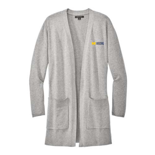 Mercer+Mettle Women's Open Front Cardigan Sweater -- Gusty Grey Heather