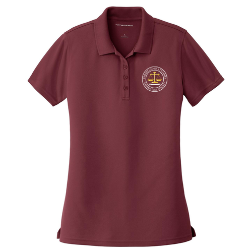 Port Authority Ladies Dry Zone UV Micro Mesh Polo -- Burgundy