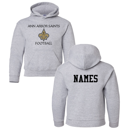 Youth Gildan Heavy Blend Hooded Sweatshirt -- Sport Grey