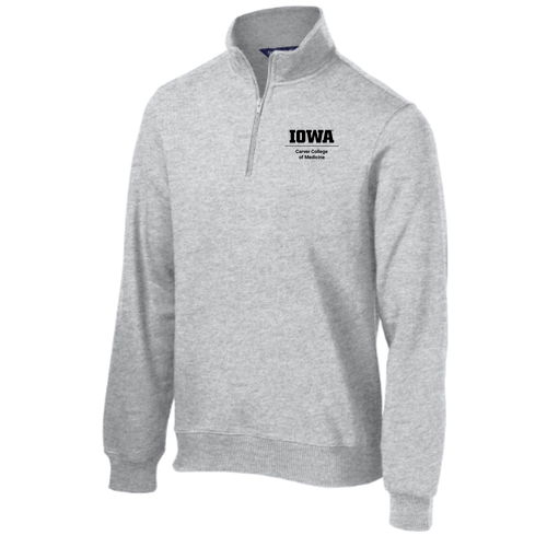 Embroidered Sport Tek Quarter Zip Sweatshirt -- Athletic Heather