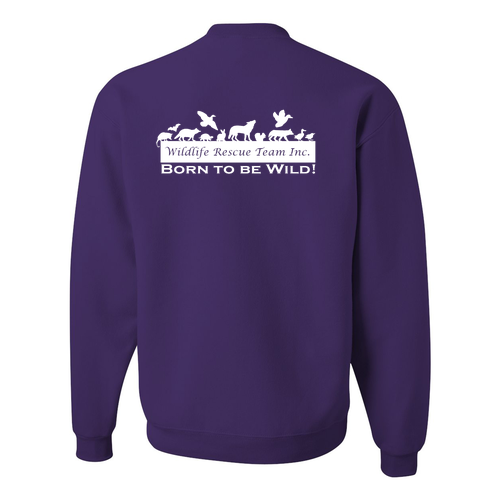 Jerzees 8 Oz. 50/50 Nublend Fleece Crew -- Deep Purple