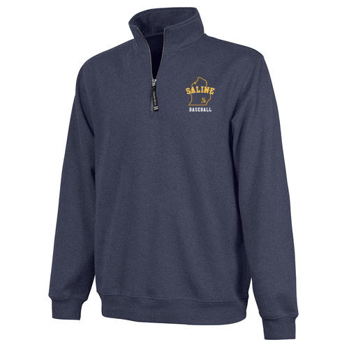 Charles River Crosswind Quarter Zip Sweatshirt -- Navy Heather