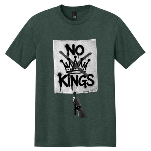District Made Mens Perfect Tri Crew Tee -- Heathered Forest Green