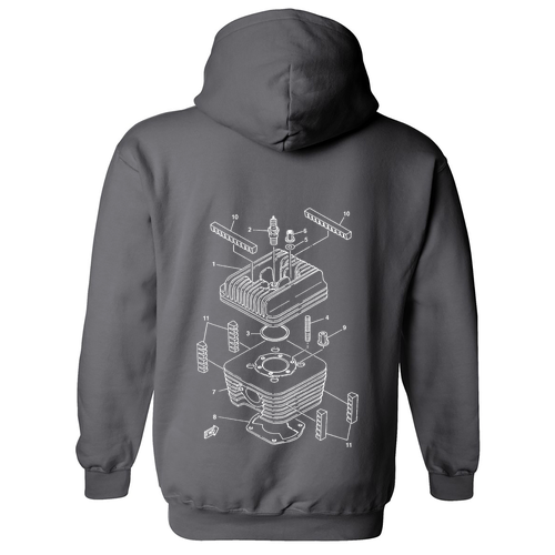 Gildan Heavy Blend Hooded Charcoal Sweatshirt