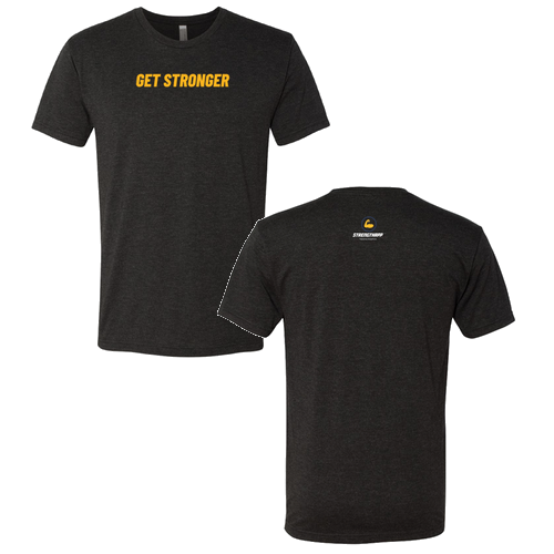 Get Stronger- Mens TriBlend Tee -- Vintage Black