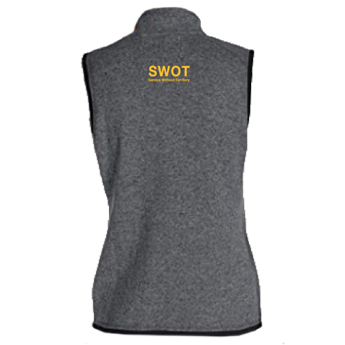 Charles River Womens Pacific Heathered Vest -- Charcoal Heather