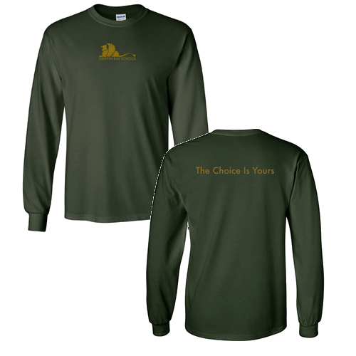 Gildan Ultra Cotton Longsleeve Basic T-Shirt -- Forest Green