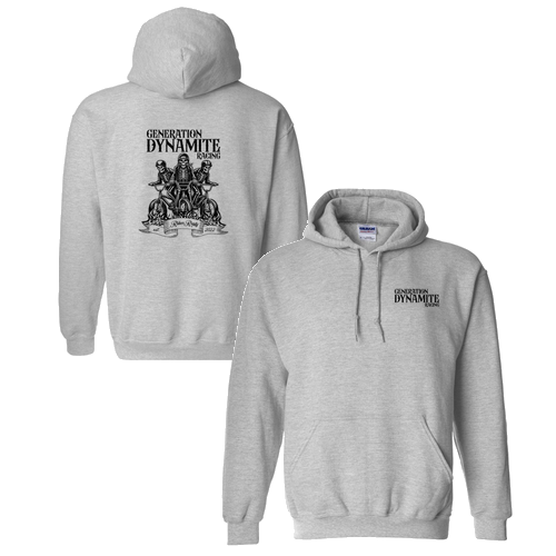 Gildan Heavy Blend Skeleton Riders Ready Hooded Sweatshirt -- Sport Grey