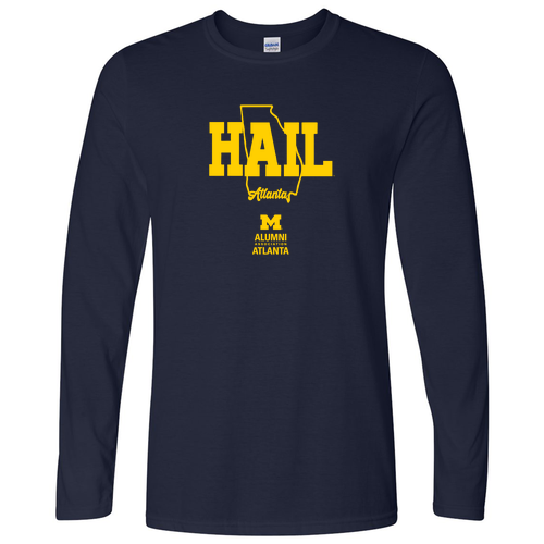 Gildan Softstyle Fitted Longsleeve T Shirt -- Navy