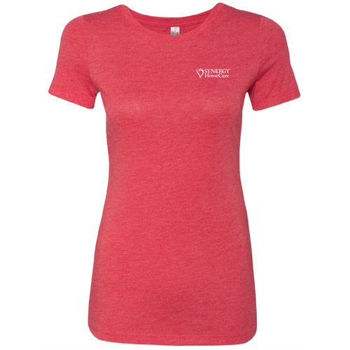 Next Level Apparel Ladies Tri Blend Crew -- Vintage Red