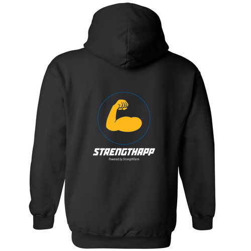 StrengthApp -Heavy Blend Hooded Sweatshirt -- Black