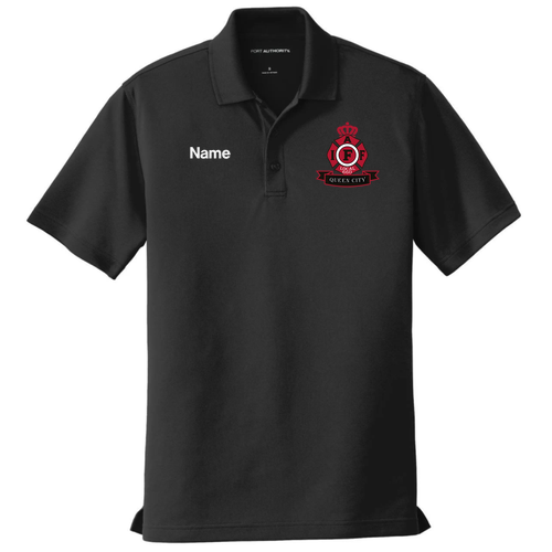 Deep Black Performance Mesh Polo Shirt