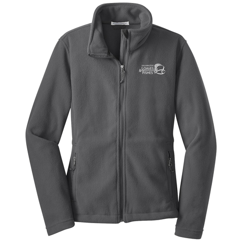 Embroidered Port Authority Ladies Fleece Jacket -- Iron Grey