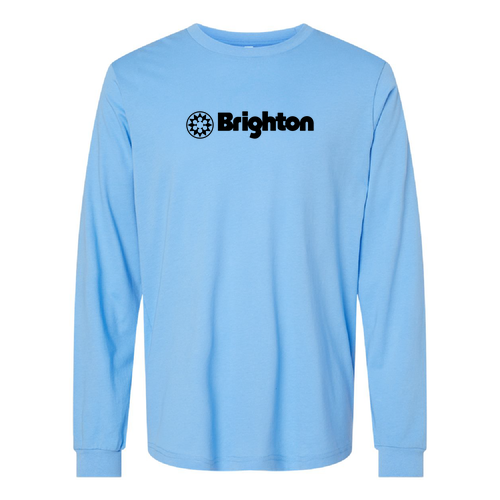 Brighton Logo 1 black Ink -- Long Sleeve Carolina Blue