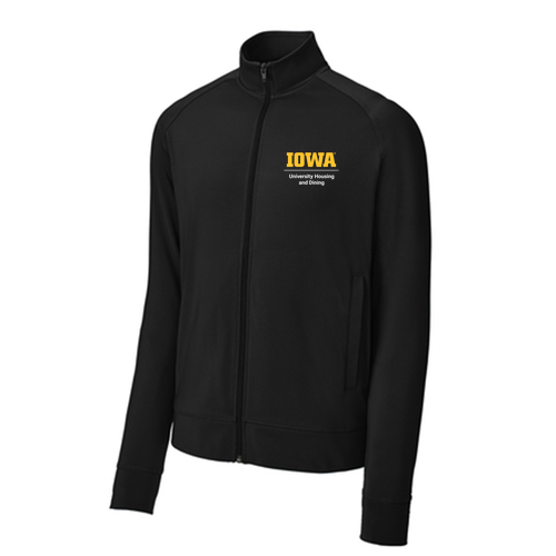 Sport-Tek Sport-Wick Stretch Full-Zip Cadet Jacket -- Black