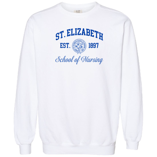 Comfort Colors Unisex Garment-Dyed Crewneck Sweatshirt -- White