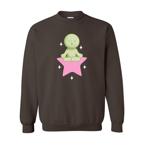 Meditation Gildan Heavy Blend Crew Neck Sweatshirt -- Dark Chocolate