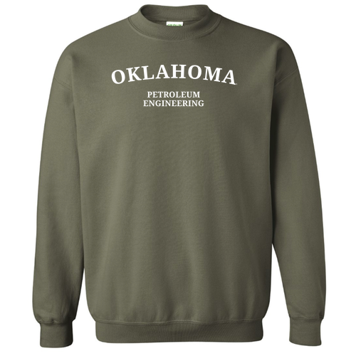 Petroleum Gildan Heavy Blend Crew Neck Sweatshirt -- Military Green
