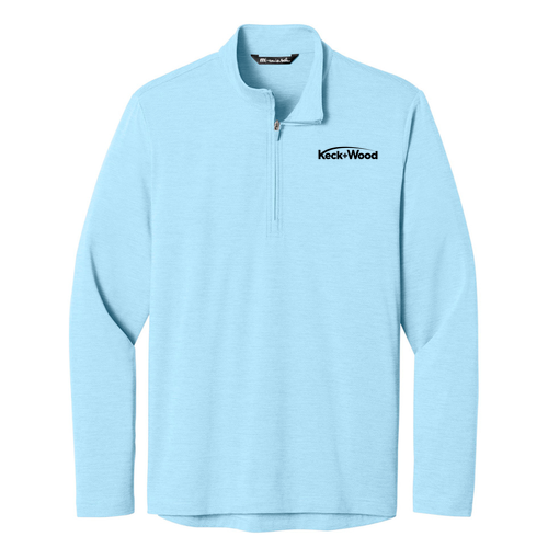 Men's/Unisex TravisMathew Onward 1/4-Zip -- Airy Blue Heather
