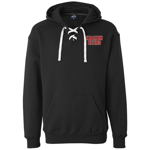 J America Sport Lace Hooded Sweatshirt -- Black