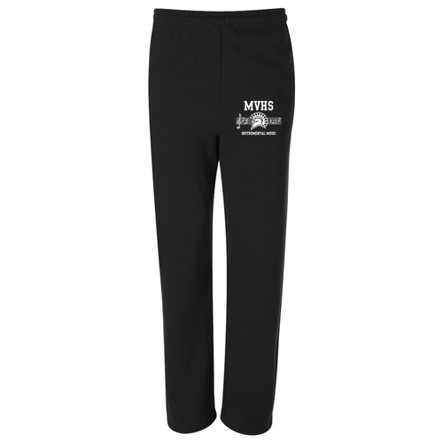 Jerzees Open Bottom Sweatpants w. Pockets -- Black